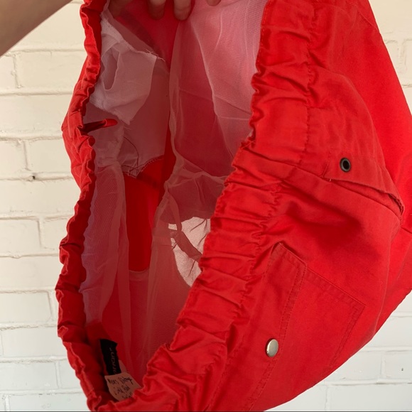 Vintage 80s Red swim suit shorts trunks L - Picture 7 of 9